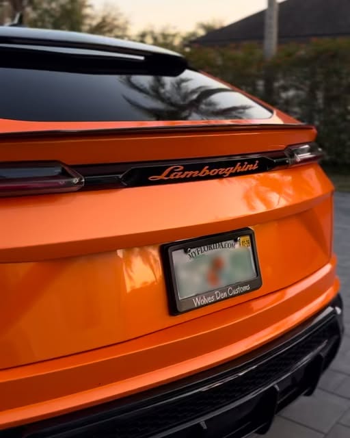 Glossy orange Lamborghini detailed by Precisionn Detailing