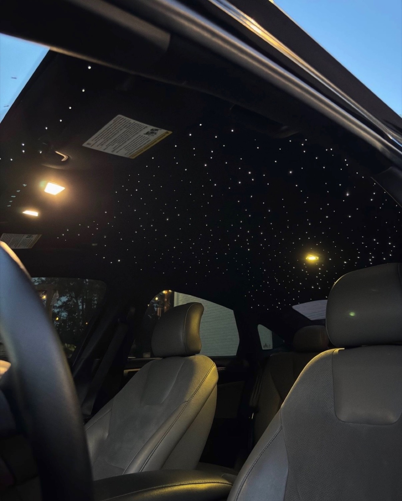 Custom illuminated starlight headliner